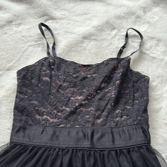 Garage Black Lace Bodice Tulle Mini Dress –Size Small | Y2K Party Fit | - Picture 2 of 5